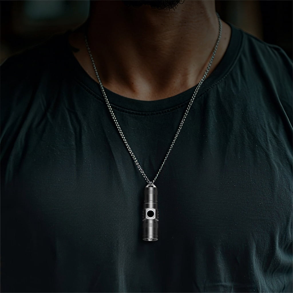 YIEMEEN Portable Aluminum Flashlight Pendant With Variable And Rechargeable Battery For Night Walking
