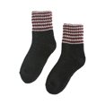 thumbnail image 2 of Dyfzdhu Autumn Winter Warm Striped Home Wool Socks For Women Solid Color Thickened Crew Socks, 2 of 3
