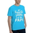 thumbnail image 2 of My Favorite People Call Me Papi Men'S Basic Short Sleeve T-Shirt Spider Baby Blue 4x-Large, 2 of 5