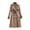 Khaki, variant on Quixlent Women's Double Breasted Long Trench Coat Belted Notch Lapel Overcoat Fall Winter Windproof Classic Outerwear