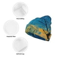 thumbnail image 3 of Picia Abstract Night Sky Tree Pattern Knitted Beanie Hat for Men and Women , Unisex Winter Warm Stretchy Knit Cap Thick Fisherman Beanies Cuffed Plain Skull Caps, 3 of 6