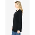 thumbnail image 3 of Woman Within Plus Size Perfect Long-Sleeve V-Neck Tunic, 3 of 6