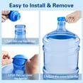 thumbnail image 6 of ZHUYING 5 pcs 3 and 5 Gallon Water Jug Cap, Silicone Reusable Replacement Cap, Non Spill Bottle Caps for 55mm Bottle Water Dispenser Caps -, 6 of 7