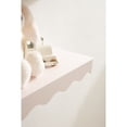 thumbnail image 3 of Kate and Laurel Maida Modern Decorative Wavy Wall Floating Shelves, Set of 2, 24 x 8, Pink, Functional Scalloped Kitchen and Bathroom Shelves for Above Toilet or Cute Dorm Room Bookshelves, 3 of 9