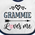 thumbnail image 4 of Inktastic Grammie Loves Me Arrow Childs Boys or Girls Baby Bib, 4 of 4