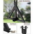 thumbnail image 2 of EDTara 3 Point 2 Inch Trailer Hitch Receiver,Heavy Duty Tractor Drawbar Adapter,Category 1 Quick Hitch Attachment for Subcompact Tractors,Farm Equipment Towing Ball Hook,Black, 2 of 9