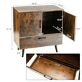 thumbnail image 4 of Costway Mid Century Storage Cabinet Accent Buffet Sideboard Entryway Kitchen Brown, 4 of 10