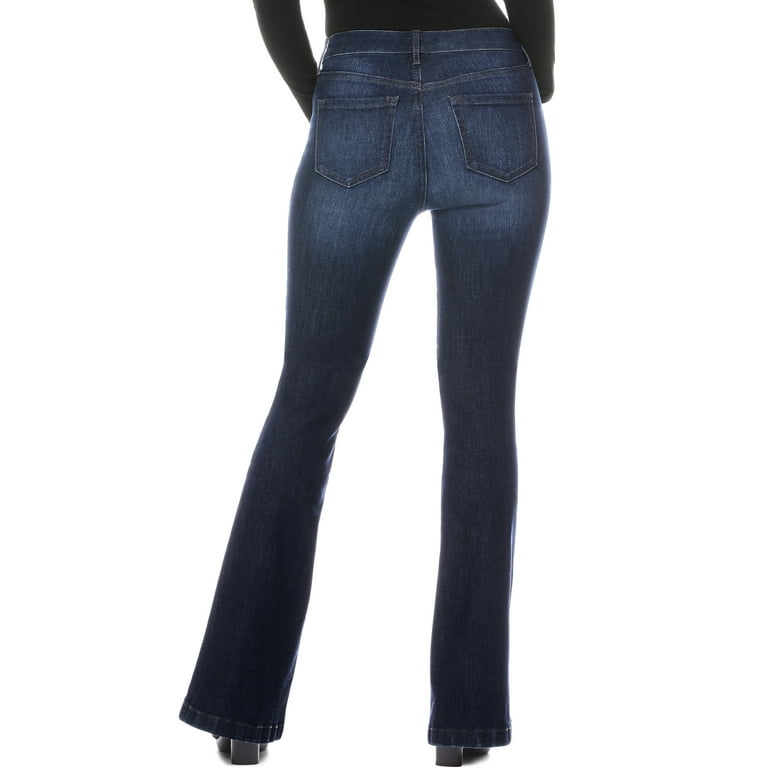 JUJUCAT Women Jeans Stretchy High-rise Raw Hem Flare Jeans (Color : Medium  Wash, Size : S) : Buy Online at Best Price in KSA - Souq is now :  Fashion