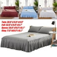 thumbnail image 2 of Solid Color Bed Sheet, Bed Skirt, Polyester Wash Ruffle Skirted Bedspread, 3 Sided Dust Ruffle, Wrinkle & Fade Resistant, Hypoallergenic Sheet, 2 of 2