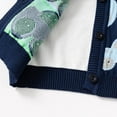 thumbnail image 4 of HAOTAGS Toddler Boys Knitted Sweater, Double-layer Thread Casual Warm Cardigan Round Neck Pullover Navy 7 T, 4 of 9