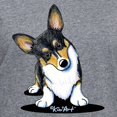 thumbnail image 3 of CafePress - Kiniart Tricolor Corgi Women's V Neck Dark T Shirt - Women's V-Neck Dark T-Shirt, 3 of 4