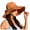 Orange, variant on Kcolen Sun Hat for Women Packable Stylish Wide Brim Sun Hat for Women with Adjustable Chin Strap and Decorative Bow for Spring Summer Outdoor Travel