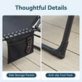 thumbnail image 3 of POTEBAN Set of 2 Folding Outdoor Lounge Chairs, 350lbs Heavy Duty Patio Recliner Chairs for Backyard, Lawn, Pool, Black, 3 of 8