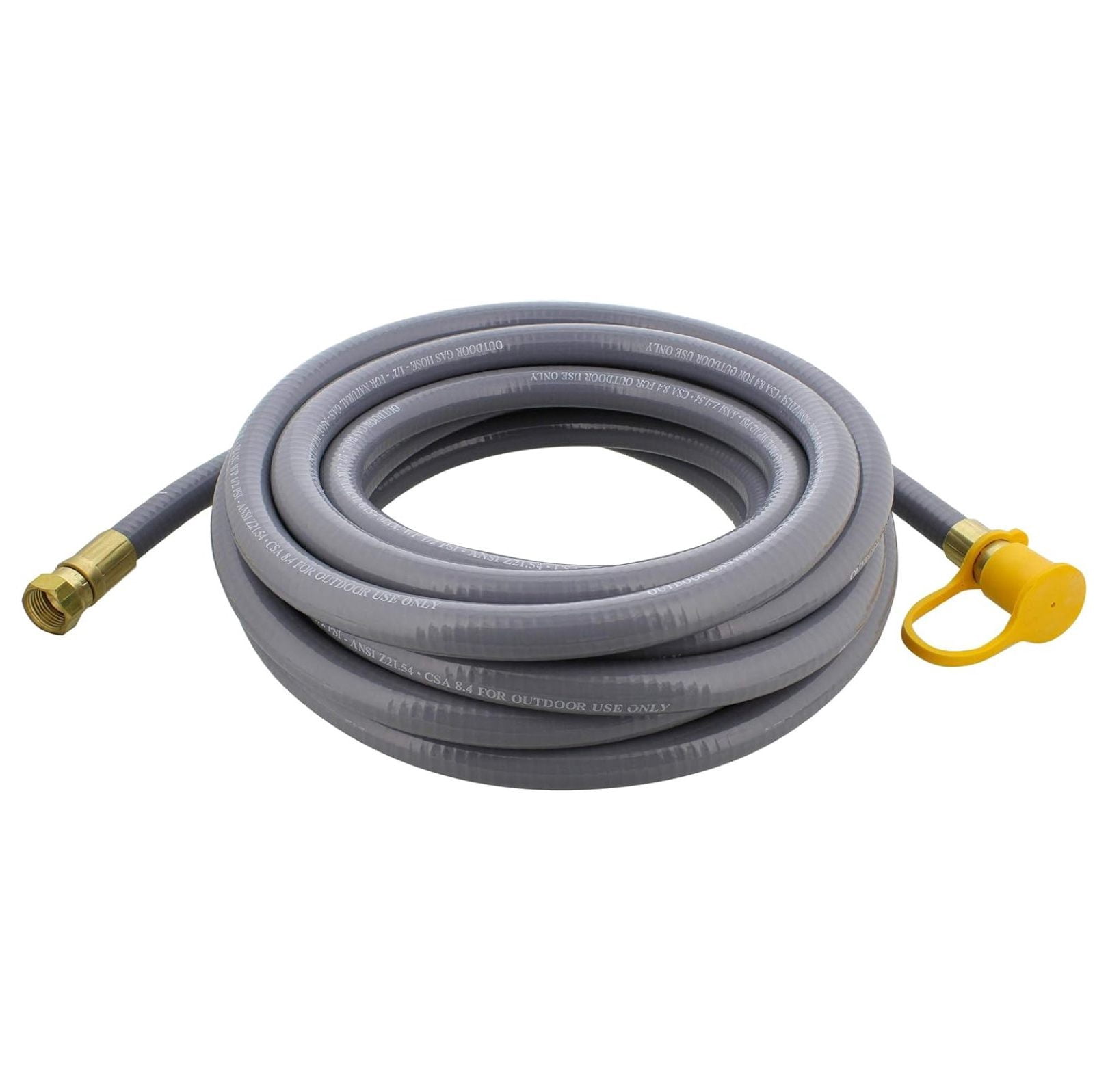 Natural Gas Grill Hose, 24ft - Flexible Gas Line Quick Connect Gas Hose 3/8in Female Flare to 1/2in Male Flare