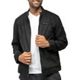 thumbnail image 4 of X RAY Jeans Mens Faux Suede Jacket Quilted Sleeves with Faux Shearling Lining, Black, L, 4 of 10