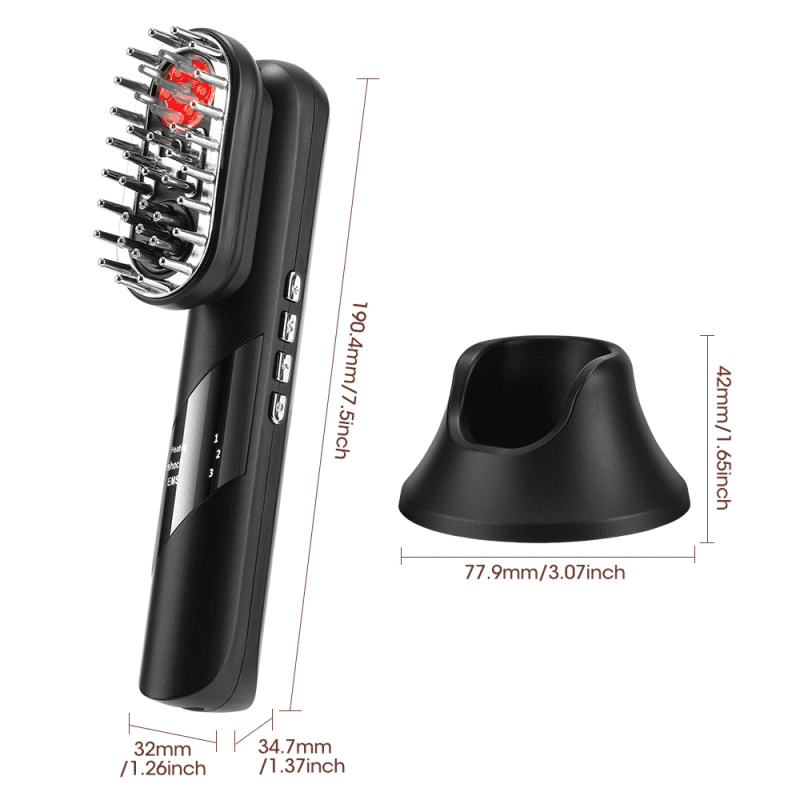 4-in-1 Electric Scalp Massager & Facial Massager – Upgraded Electric Hair Massage Brush with 3 Vibration Modes & Red Light for Face Scalp Body Use Home Travel Relaxation, Gifts for Women