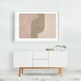 thumbnail image 2 of Bauhaus Twist Mid Century Modern Art Beige - Painting White Framed Wall Art Print 16 x 24 inches, 2 of 3
