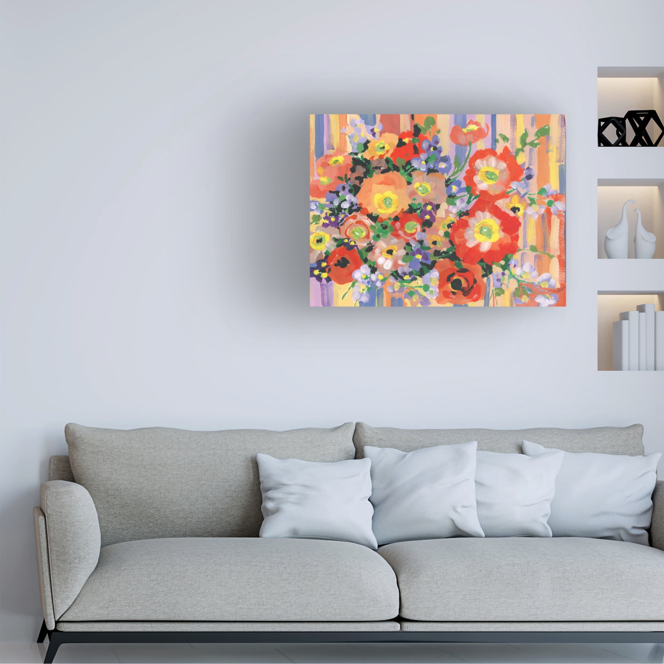 Trademark Fine Art Ania Zwara  Folk Bouquet Canvas Wall Art