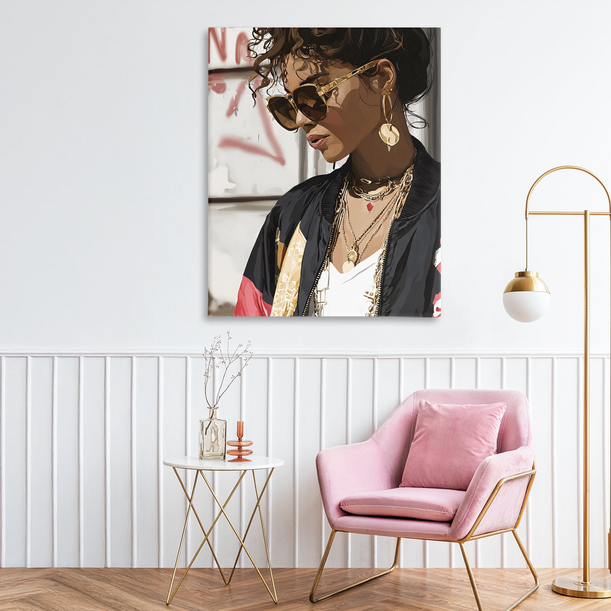Stupell Industries Woman in Sunglasses With Jewelry Canvas Wall Art, design by Franklyn Gregory