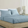 thumbnail image 4 of Noble Tencel 3 PC Queen Coverlet Set Silver Rivebrook Home Noble Tencel Collection Sky - King - 3 Piece, 4 of 5
