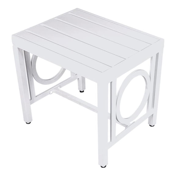 Grammercy Outdoor Side Table - White