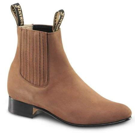 

Men s Bonanza Botines Charro Boots Suede Handcrafted Brown