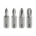 thumbnail image 1 of Uxcell 4pcs PH0/PH1/PH2/PH3 Punta de destornillador Phillips 1/4" Hex Shank 25mm/1" Longitud Magnética Bits de Cabeza Cruzada Hex S2 Acero Punta de destornillador, 1 of 7