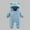 Sky Blue, variant on 6-9 Months Newborn Infant Baby Girl Winter Clothes Baby Fleece Footie Snowsuit Winter Onesie Cartoon Winter Warm Rompers Hooded Outfits for Girls Boys Pink