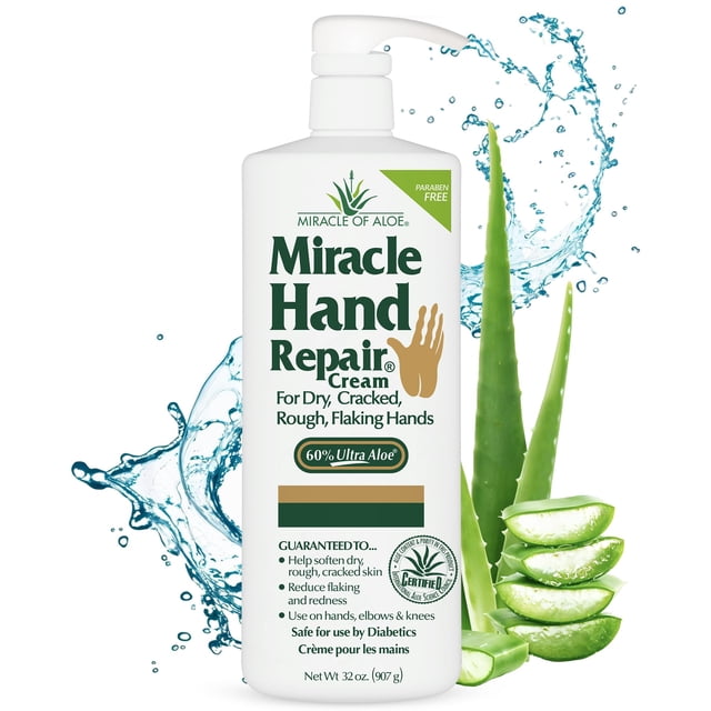 Crema reparadora de manos Miracle of Aloe Miracle 32 oz con aloe vera