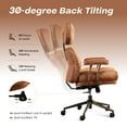 thumbnail image 6 of Toject Ergonomic Office Chair, High Back Big Comfy Home Office Chair with Lumbar Support, Mid-Century Modern Computer Executive Office Chair, Brown, 6 of 8