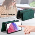 thumbnail image 4 of Feishell For Samsung Galaxy Note 20 Ultra Wallet [Support Magsafe Charger] Magnetic Detachable Flip Leather Phone Case with Card Slots[RFID Blocking], Zipper Bag, Kick-Stand, Green, 4 of 13