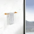 thumbnail image 6 of Tcbosik Bath Towel Bar Expandable 16"-27" Towel Rack Aluminum Thicken Towel Hanger Wall Mount for Bathroom Kitchen, Gold, 6 of 7