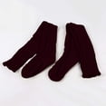 thumbnail image 4 of Riecok Boot Socks for Women Lightweight Cushioned Crew Pile up Socks Knee High Stretched Winter Warm Socks for Cold Weather, 4 of 5