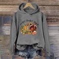 thumbnail image 3 of Thanksgiving Women's Printed Casual Hoodie With Pocket And Adjustable Drawstring, 3 of 3