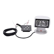 Remote Control Searchlight, 100W 2300LM Marine Boat Spotlight with 2624ft Long Range, IP66 Waterproof, 355° Rotation, 12V Halogen Lamp for Yacht Fishing Boat, White