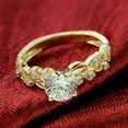 thumbnail image 5 of Lakshya Jewel LLC Cubic Zirconia Wedding 14K Yellow Gold Over Trio His And Her Bridal Ring Set, 5 of 6