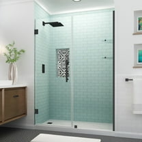 Aston Sdr960ez-6028-10 Belmore Gs 72" High X 60" Wide Hinged Frameless Shower Door - Black