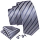thumbnail image 2 of Conjunto de corbatas Barry.Wang tejidas a rayas con pañuelos, 2 of 7