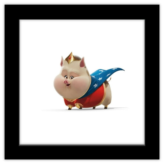 Gallery Pops DC Comics DC League of Super-Pets - PB Wall Art, Black Framed Version, 12" x 12"