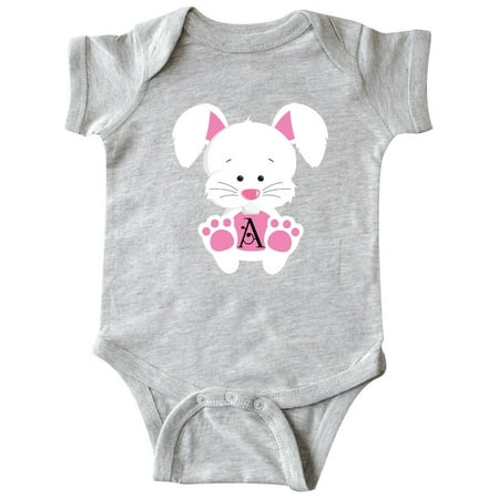 

Inktastic Easter Bunny Letter A Monogram Gift Baby Boy or Baby Girl Bodysuit