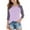 Purple#1, variant on SERTG Toddler Kids Child Fashion T-Shirt Children Round Neck 3/4 Sleeve Printing Crewneck Blouse Tees for Summer and Spring 4-15Years(Beige#3,7 Years)