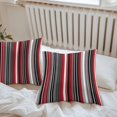 thumbnail image 4 of Red Black Outdoor Pillow Covers Set of 2 Grey Stripe Abstract Geometric Vertical Striped Waterproof Throw Pillow Case Decorative Square Cushion Cover for Patio Couch Garden Balcony, 24"x24", 4 of 9
