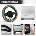thumbnail image 6 of Yuyamidu Aztec African Tribal Car Steering Wheel Cover Flannel Automotive Steering Wheel Protector Decor Fit 15 Inch Steering Wheel Accessories for Car Sedan, 6 of 7