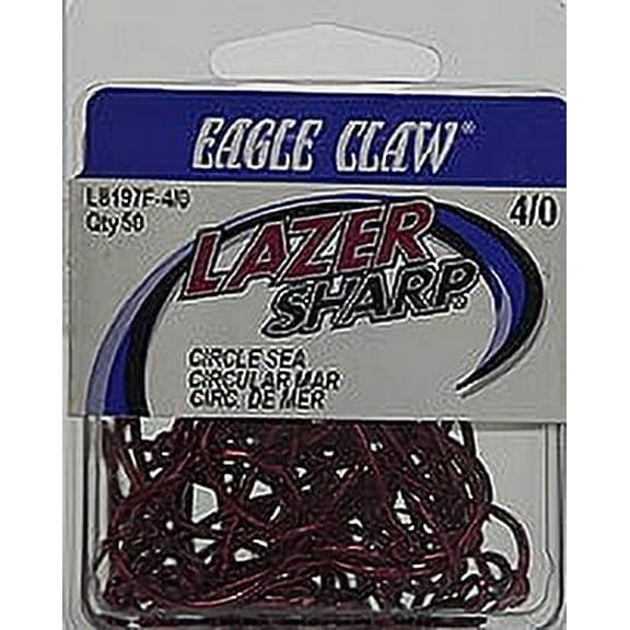 Lazer Sharp L8197F3-4/0 Circle Offset Hook, Sea Guard Red, Size 4/0