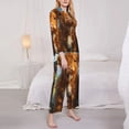 thumbnail image 3 of Sikiie Calf Butterflies Lilies A Pajamas for Women Set, Womens Pajama Sets, Lounge Sets for Women, 2pjs for Women-Medium, 3 of 7