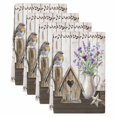thumbnail image 2 of Vintage Flowers Kitchen Towels Set of 4, Wooden Birds Retro Art Farmhouse Absorbent Dish Towels for Kitchen, Microfiber Hand Towel, Quick Drying Tea Towel for Cleaning Decorative Dishcloths, 2 of 7