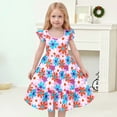 thumbnail image 2 of Robe d'Été pour Préadolescente Robe de Princesse Robe Trapèze pour Fille Manche à Volants Robe Colorée Robe d'Anniversaire pour Filles Robe de Princesse, 2 of 5