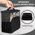 thumbnail image 4 of DAKIMOE Mesh Shower Caddy Portable Tote Dorm Organizers and Storage Foldable Toiletry Bag Perfect for College Students Men Women, Black, 4 of 10