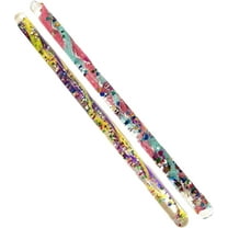 Spiral Glitter Wand Hand Fidget Wonder Tube 2 Wands (Purple/Yellow, Aqua/Pink)