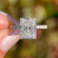 thumbnail image 2 of solitaire jewels 2.5CT Radiant Moissanite Hidden Halo Engagement Ring For Women, 14K Rose Gold, 2 of 6